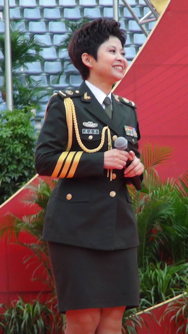 原创董文华低调复出白t恤搭黑长裙57岁仍风采依旧