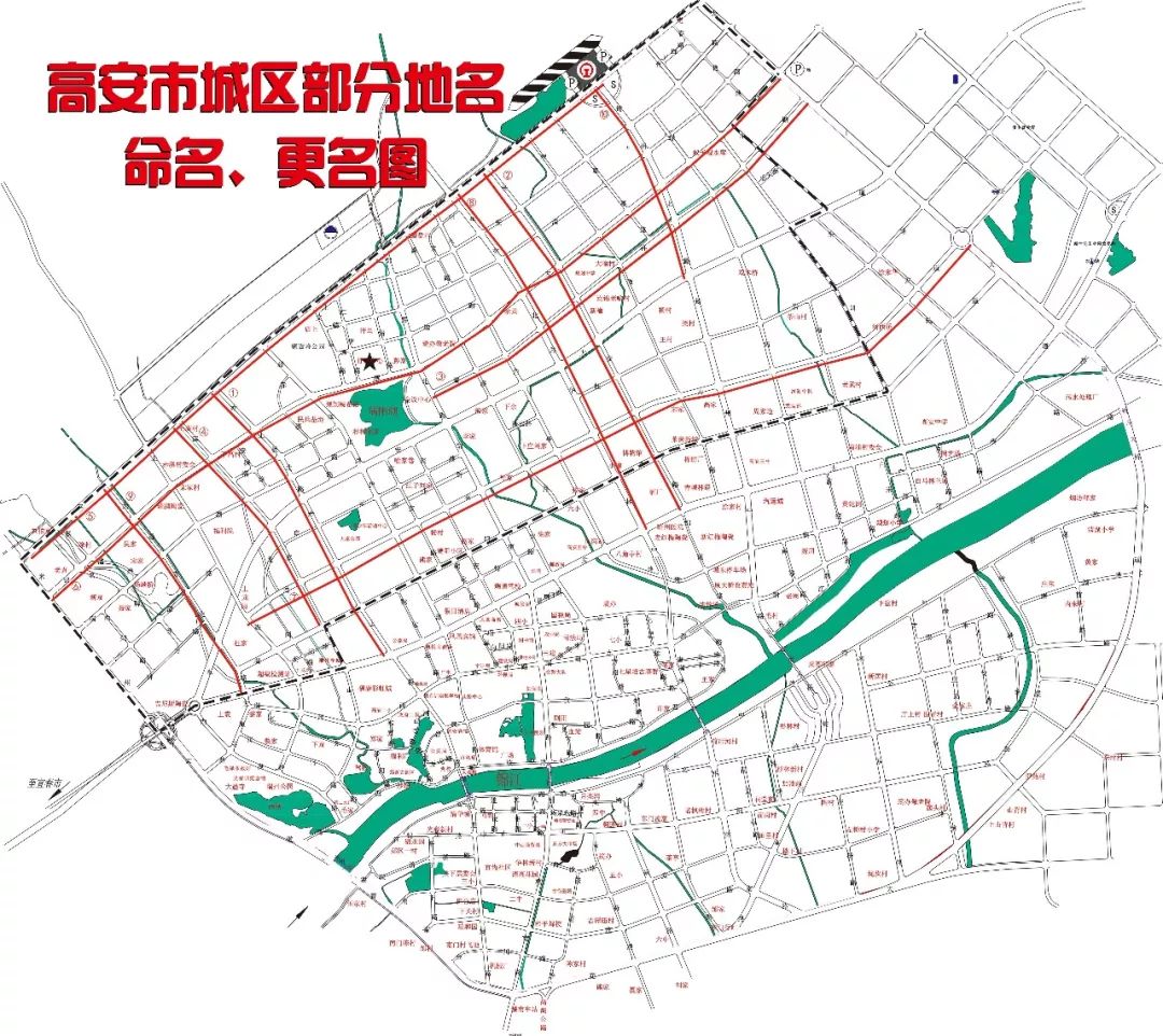 高安新区道路四通八达,看看10条新主干道路都建在哪?