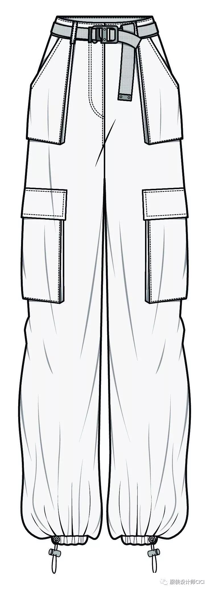 80例裤子电脑款式图合集!