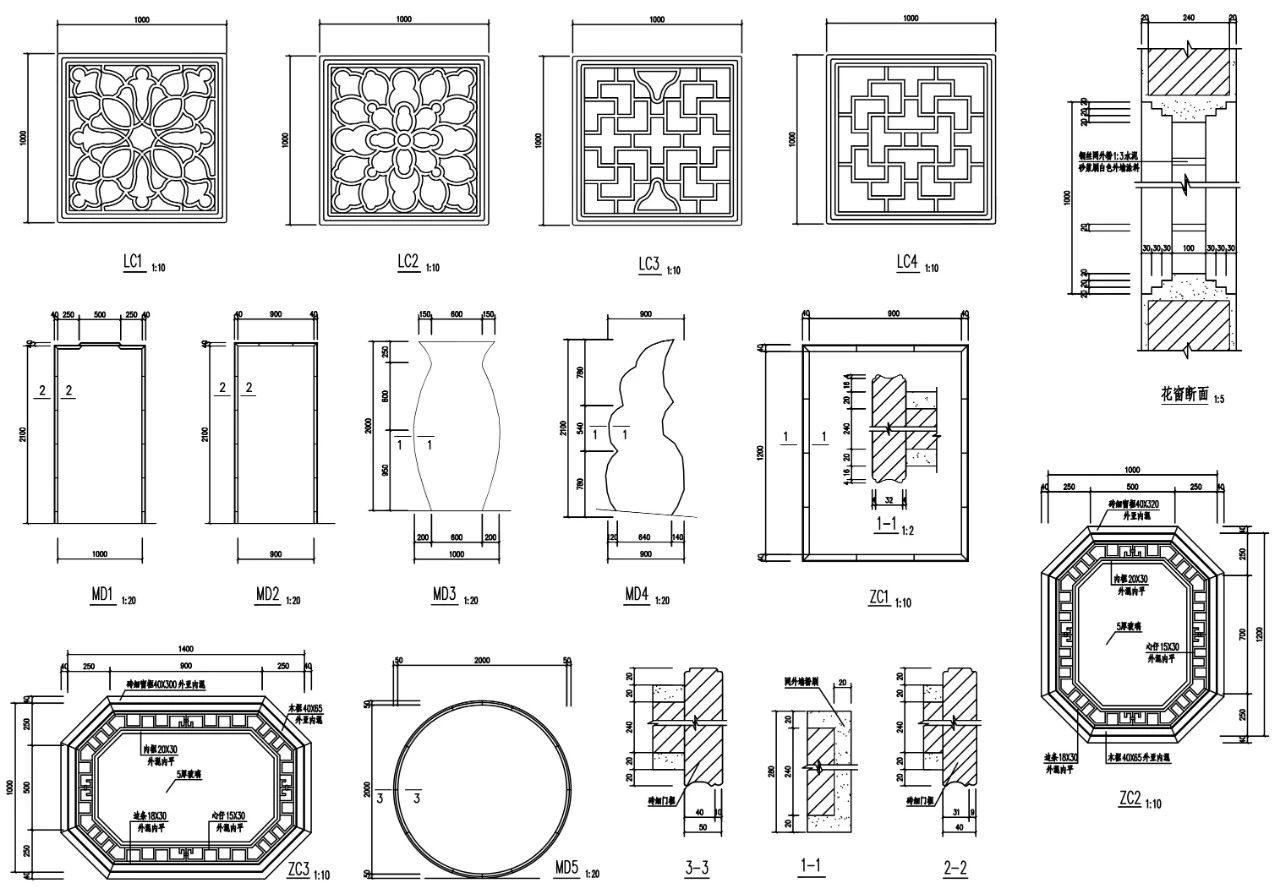 著名古建筑CAD图纸图片