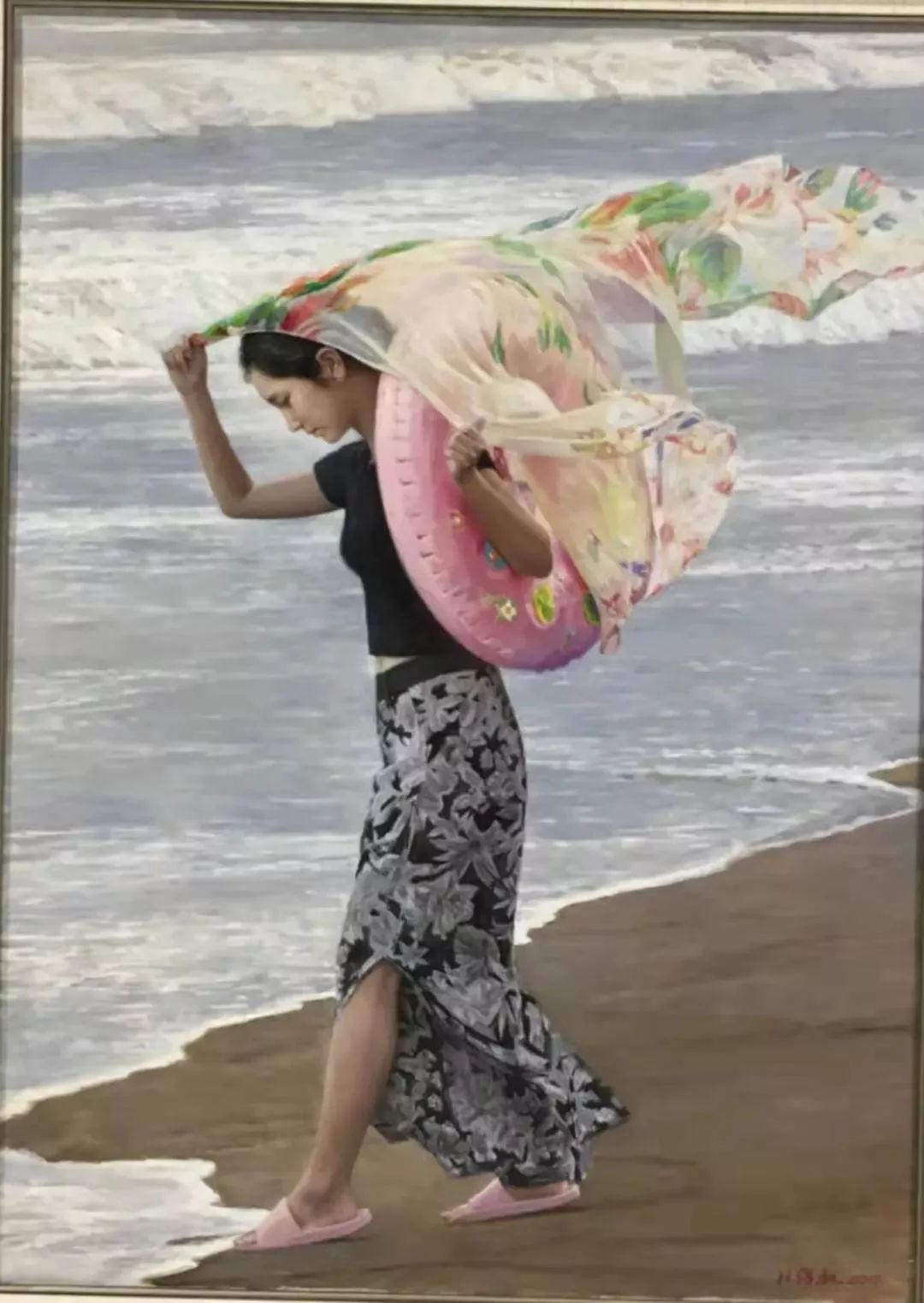 何绍教 《海风》▲陆琦 《渔》▲管建新 《山涧之秋》▲崔小冬