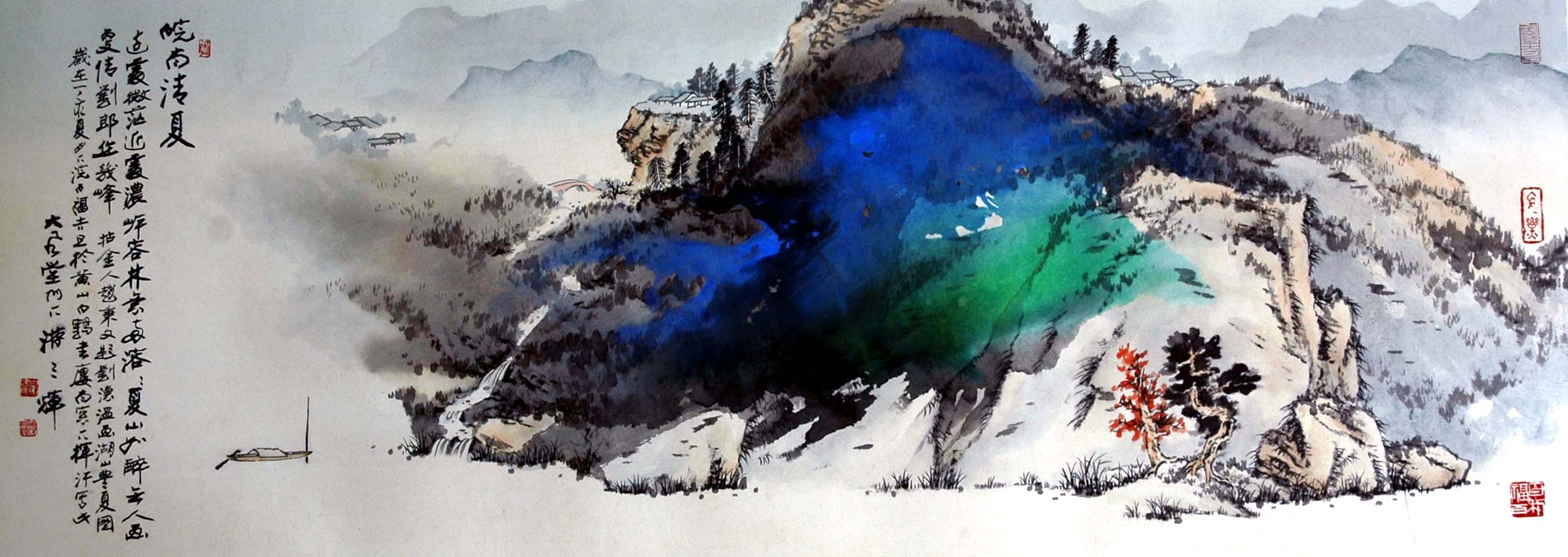 泼墨之彩,因势赋形_字画