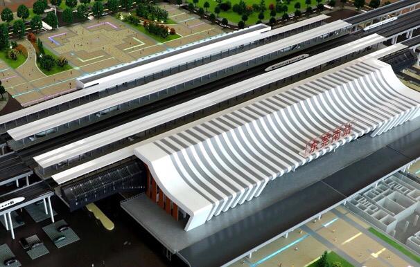 赣深铁路塘厦站实景沙盘模型亮相