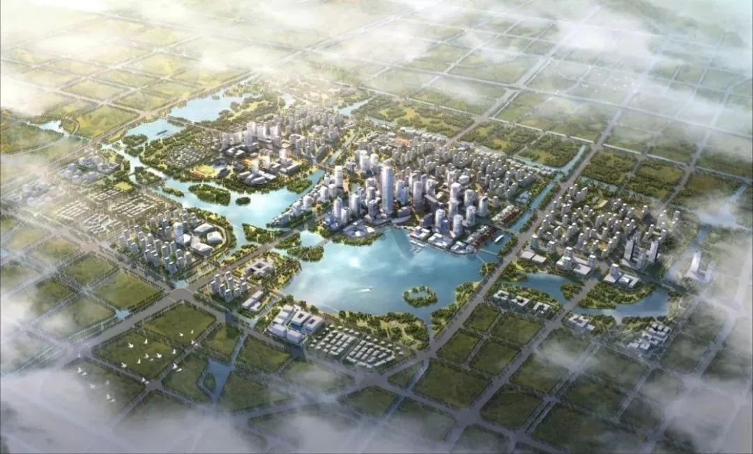 气势磅礴的东沙湖核心区规划