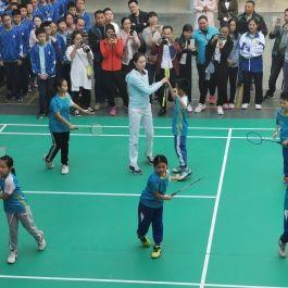 谢杏芳来了！到“新兴县惠能中学凌丰青少年羽毛球培训基地”(图7)