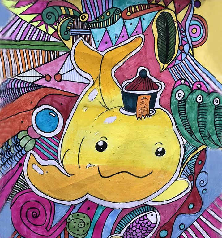 孔令晨 (右)黄石广场路英才学校安徽铜陵大通中心学校 张泠然《江豚