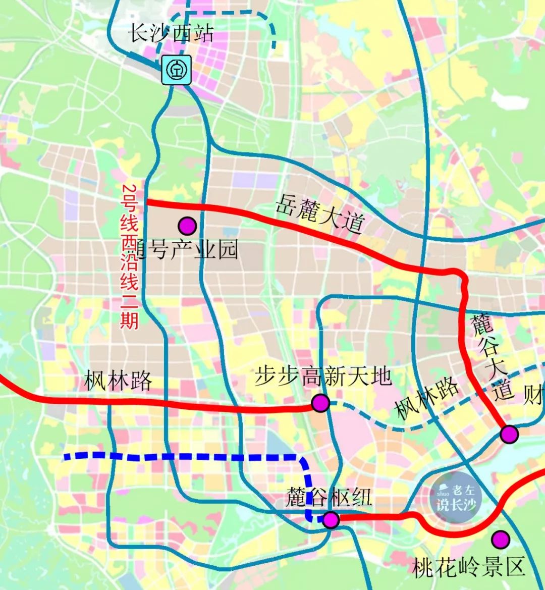 长沙2号线西延线路图图片