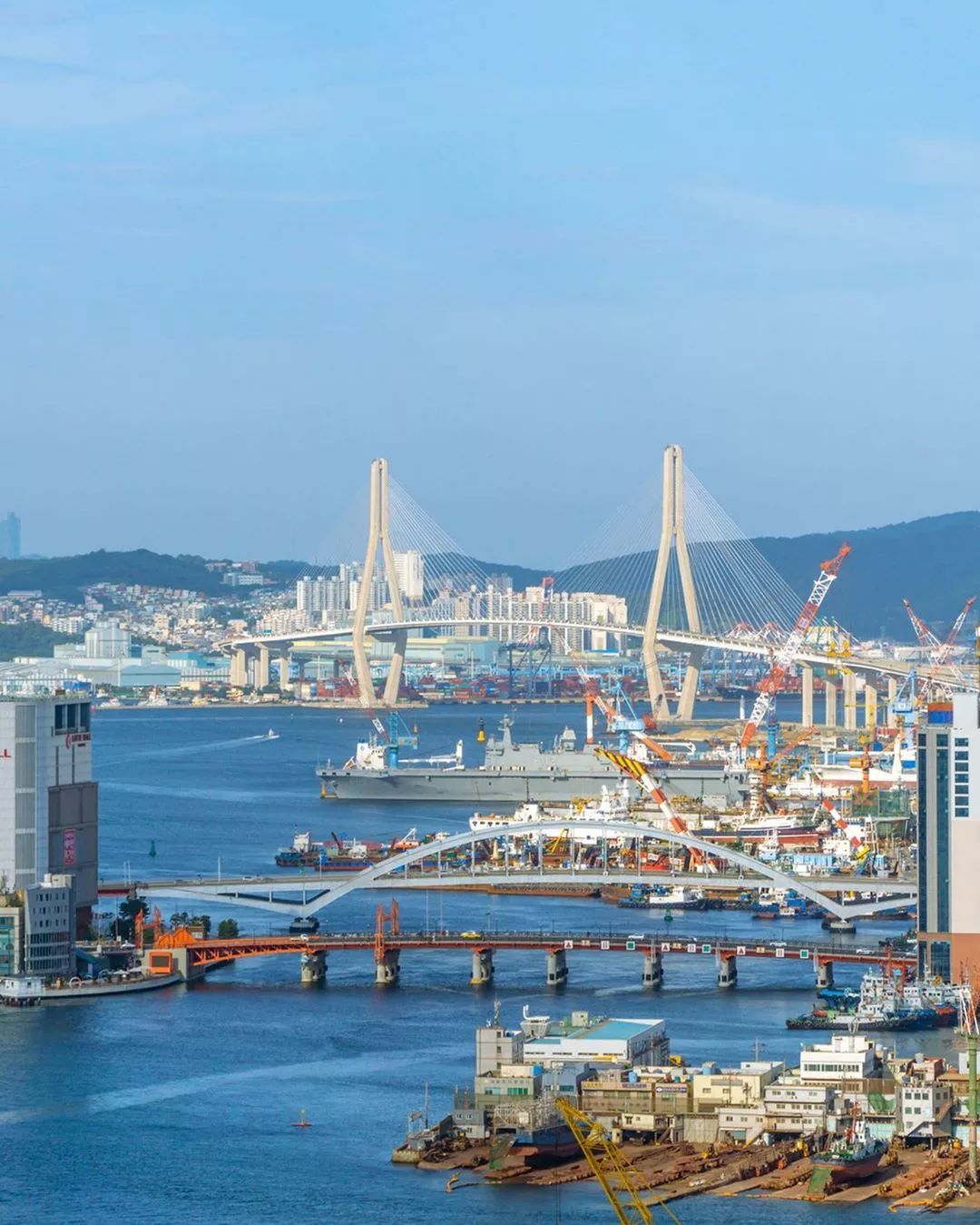 能最美的瞭望釜山港大桥的视角