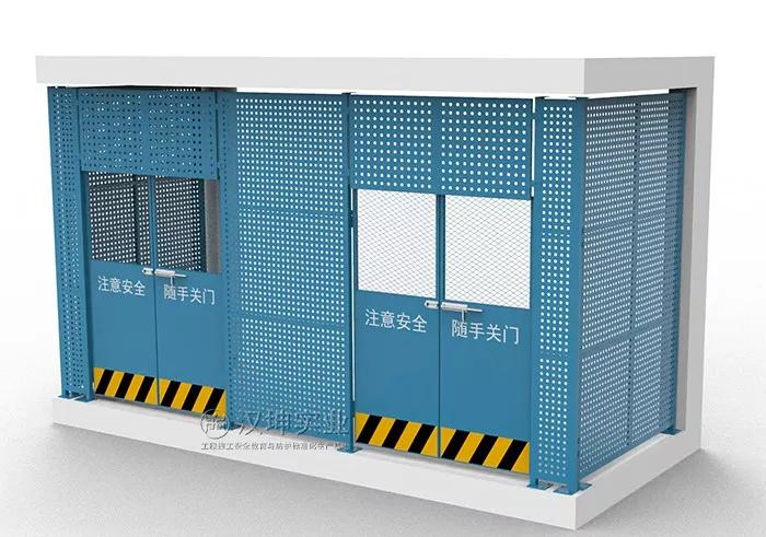 3*1.3*2.0米,由底框,立柱框,顶框,防护栏,安全楼梯等构件组成.