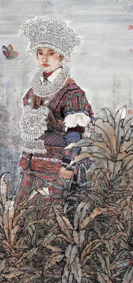 珍品收藏 | 画家笔下的苗族姑娘,遇见艺术的"活"舞台