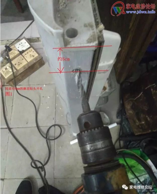 微创术修复冰箱门轴线断线