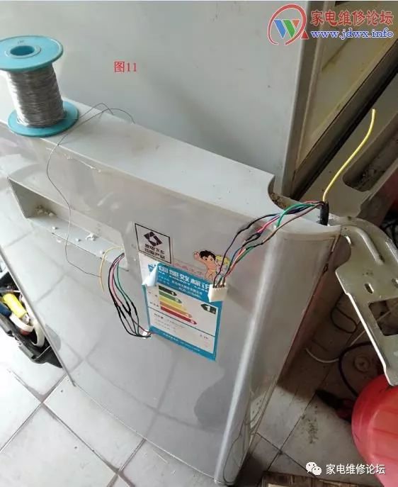 微创术修复冰箱门轴线断线