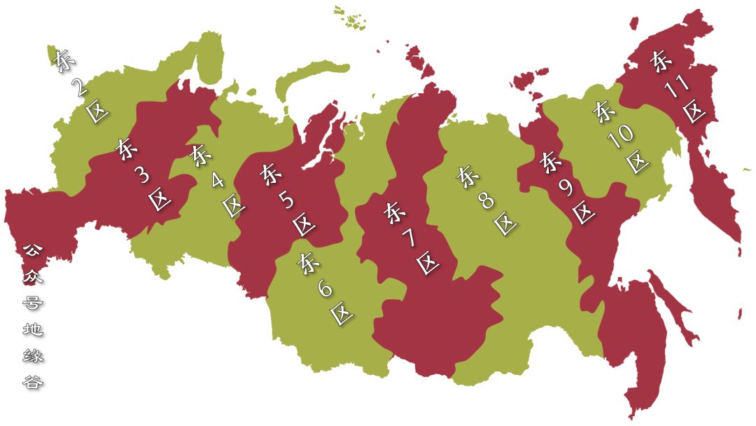 俄罗斯"10时区"分布﹀2014年,俄罗斯通过法案,宣布俄罗斯将在10月26日