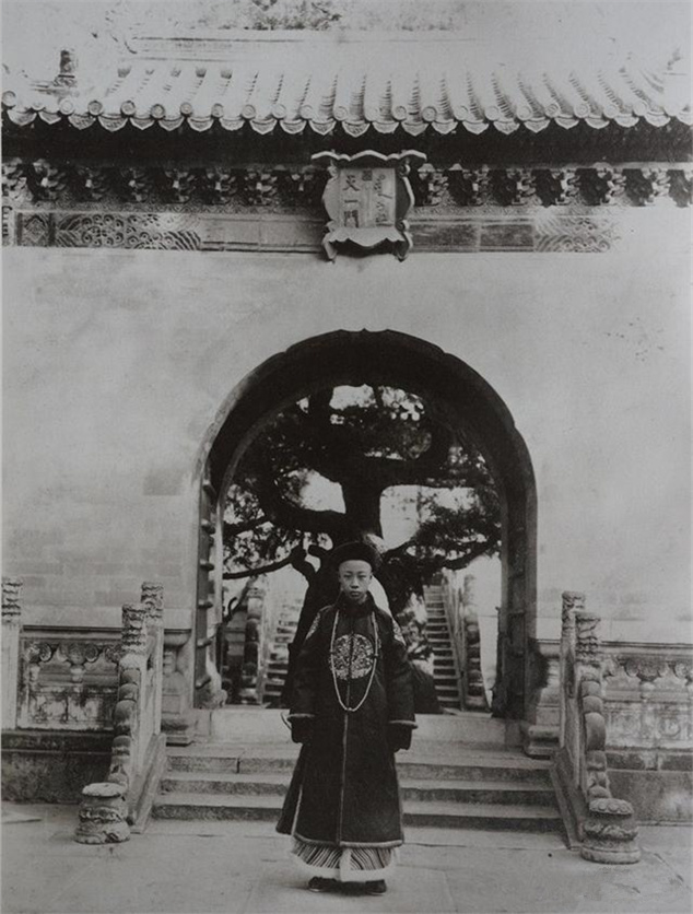 身穿龙袍的末代皇帝溥仪照片图2端坐金銮殿图4你见过没