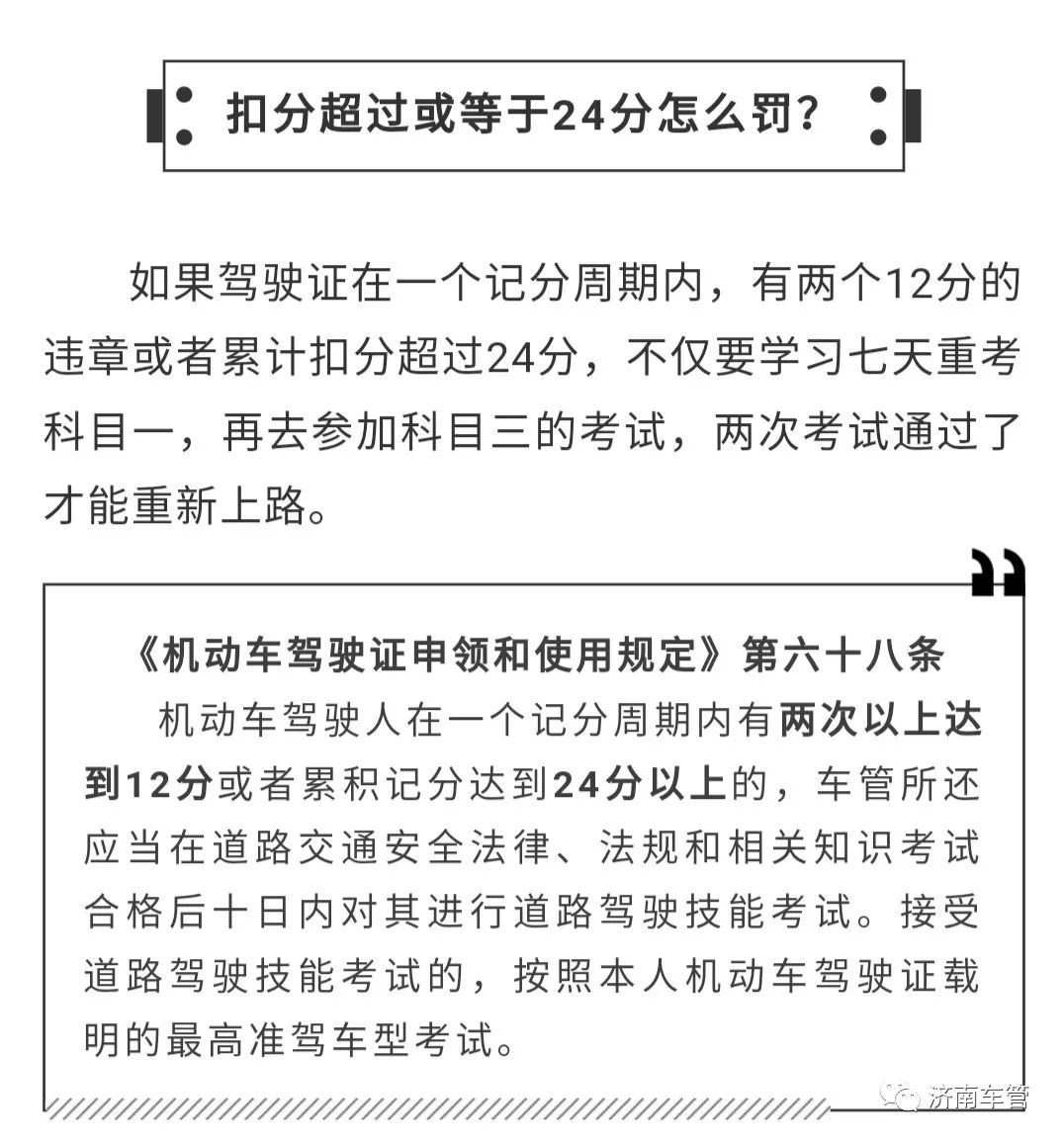 刚考出驾驶证的你知道扣12分和24分的区别吗?