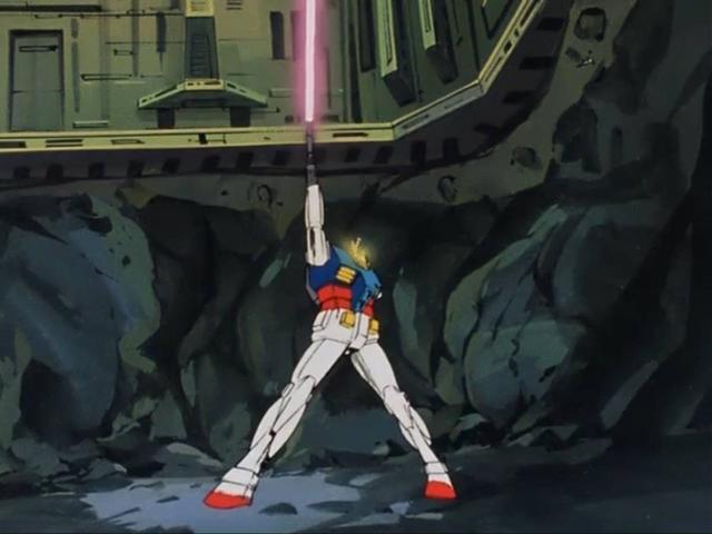 高达的另一大经典画面就是rx-78-2的最后一击,更有高达迷用自己的模型