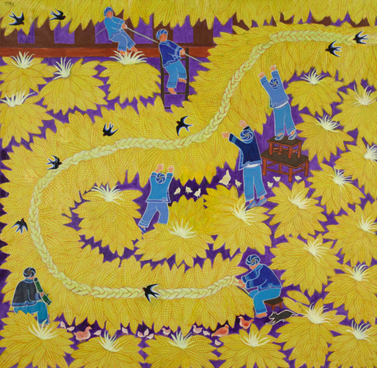 此次展览以靖西壮族农民画为载体,突出"中国梦 壮乡情",展现壮美广西