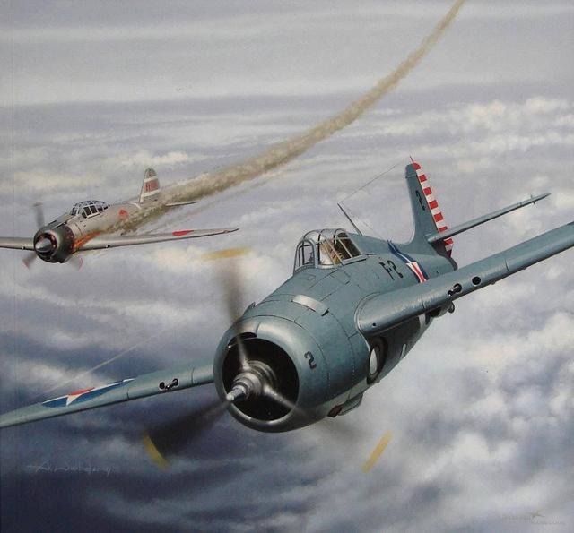 原创遏制日本零战神话格鲁曼的小老虎f4f野猫战斗机