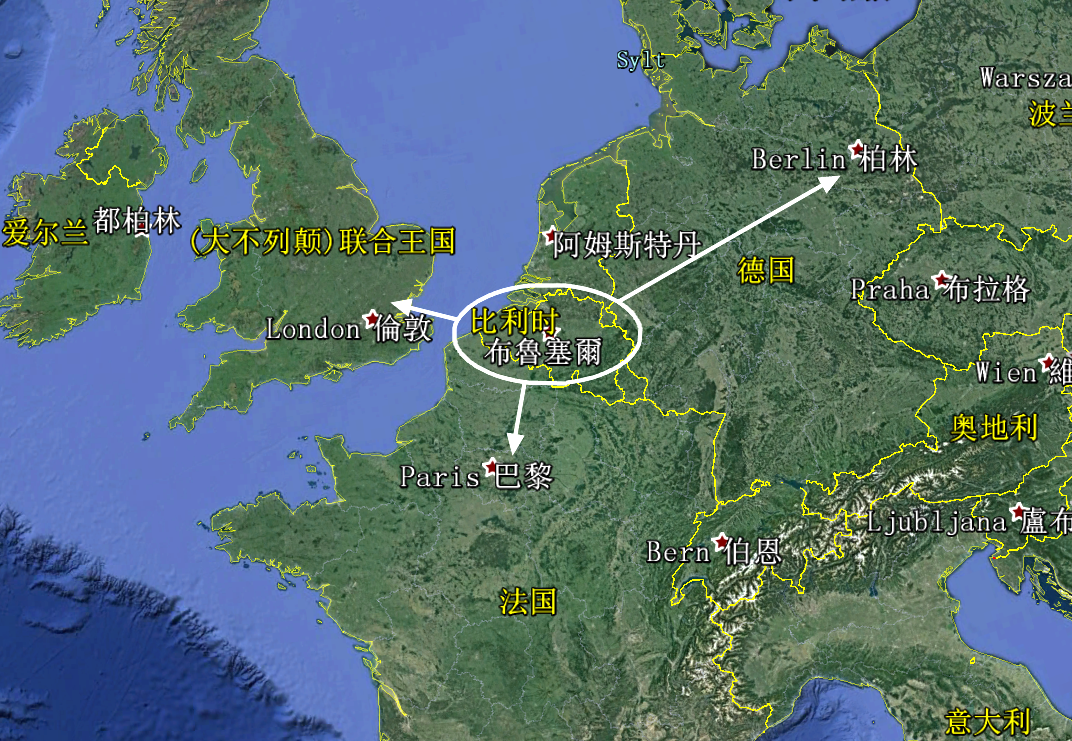 布鲁塞尔地图位置图片