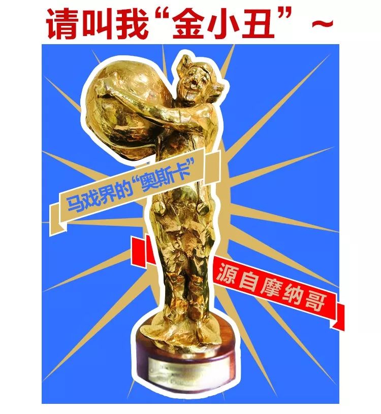 对于马戏演员来说,堪称马戏界的奥斯卡奖,其中赫赫有名的"金小丑"奖