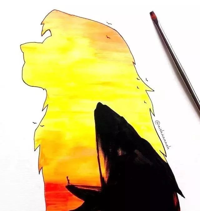 清新剪影 | 水彩画成这样,你给多少分?