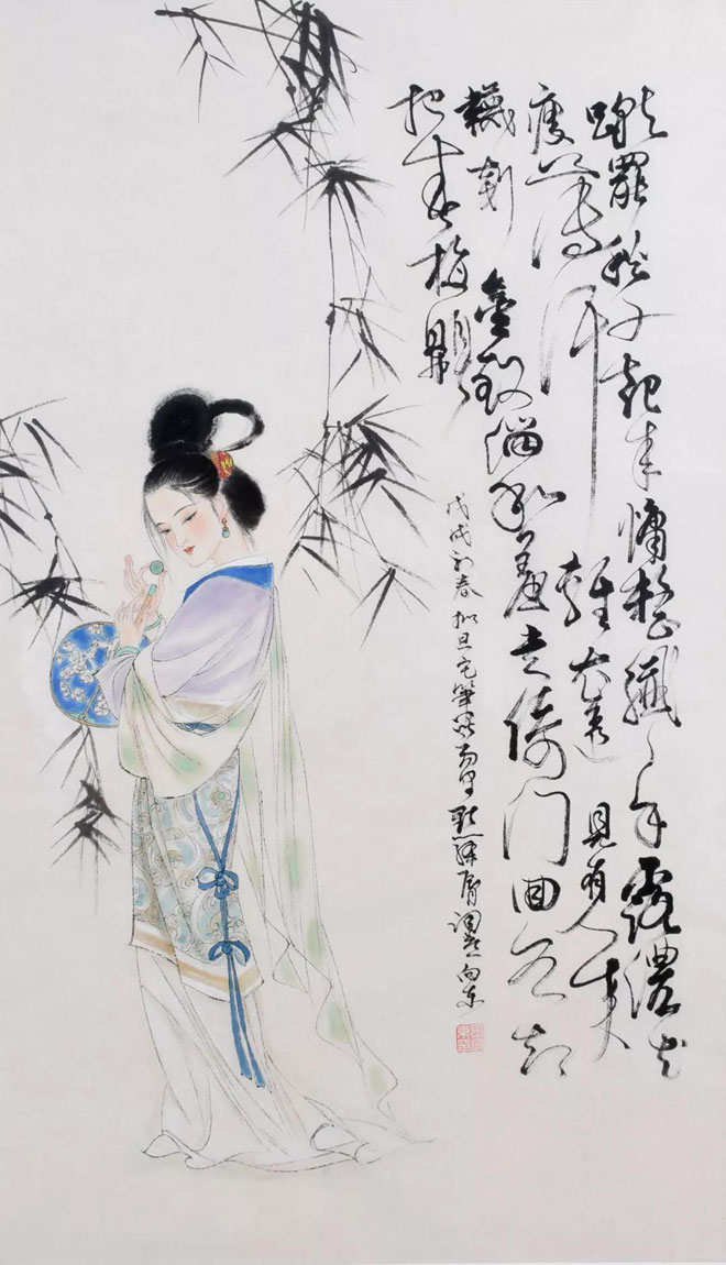 仕女画家王向东书中自有颜如玉笔下难为画中仙