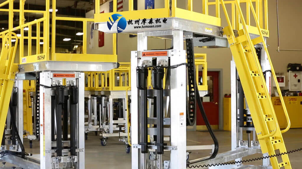 thomson电动推杆智能同步使用飞机机头的平台