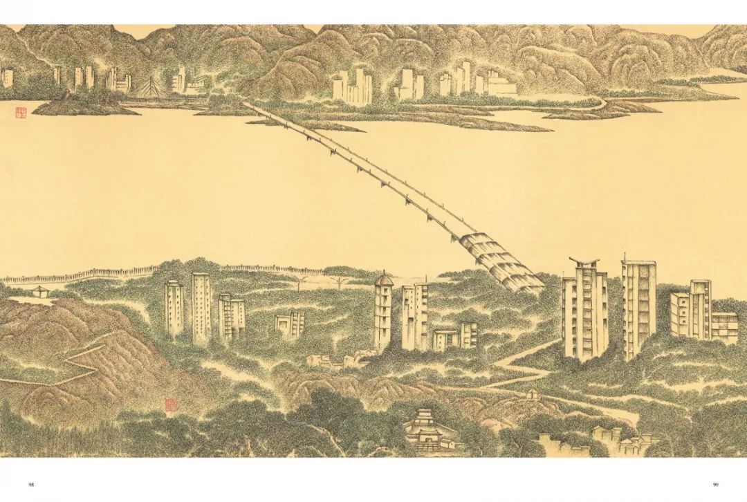 八百里瓯江一卷藏鹿城画家侯传芳钢笔画长卷在杭首展