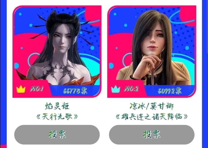 50名国漫女神投票结果公布,美杜莎没进前3,天使彦没进总决赛