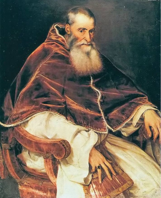 油画:教皇保罗三世的画像乔尔乔内的《沉睡的维纳斯》,似一个不食人间