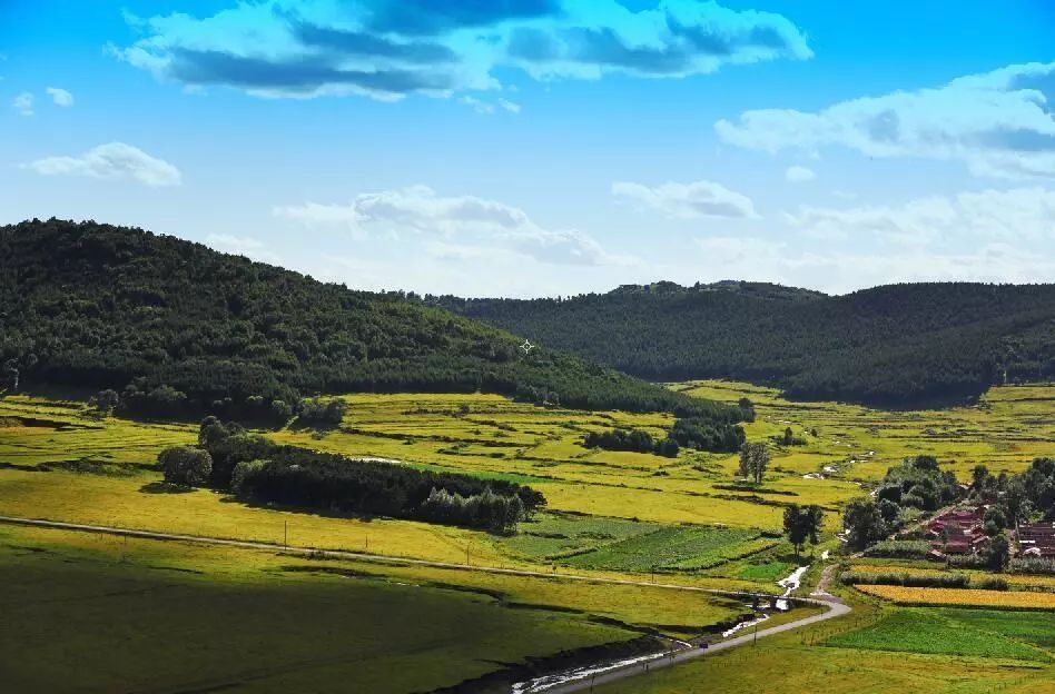 百幅天然景九彩美林谷