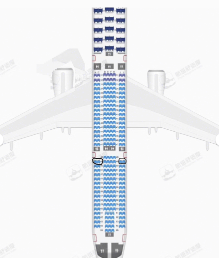 a330飞机有以下机型做参考(空客飞机)每个飞机的座位结构都是不一样的