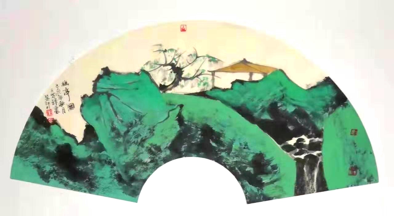 作品展示——武剑飞王国锋的重彩山水画,近来又有了新的变化.