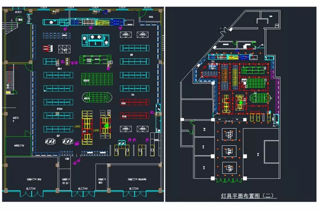 超市cad平面图图片