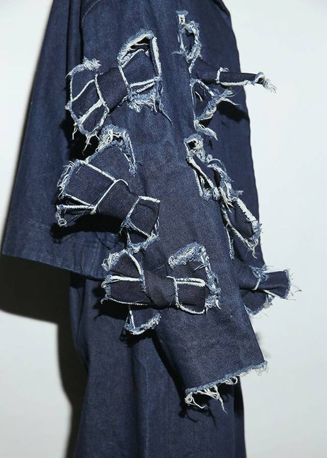 破烂牛仔创意丹宁的面料肌理再造设计