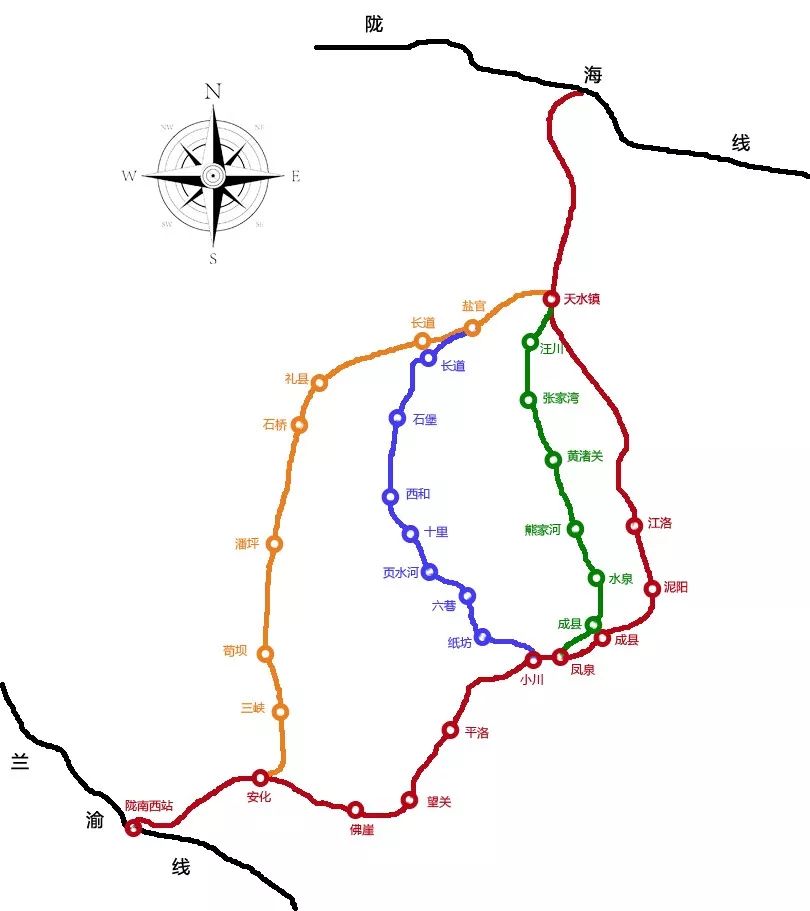 天水到陇南火车线路图图片