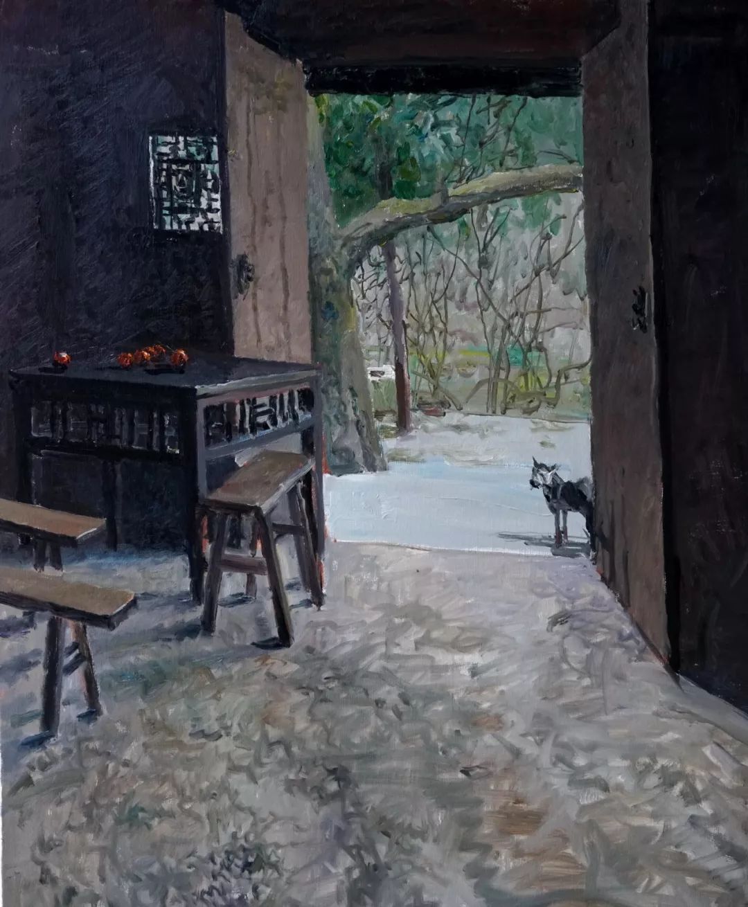 6》100x70(cm)布面油画东梨村写生记《东梨村秋色no.
