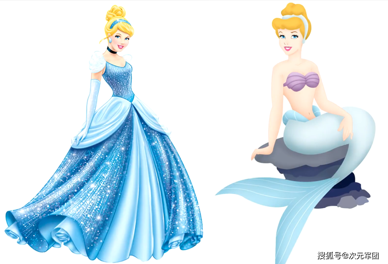 迪士尼公主变身美人鱼冰雪女王太惊艳了