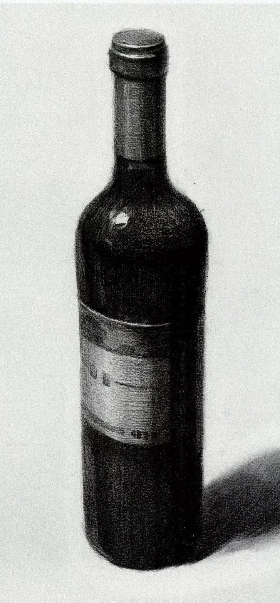 素描红酒瓶图片图片