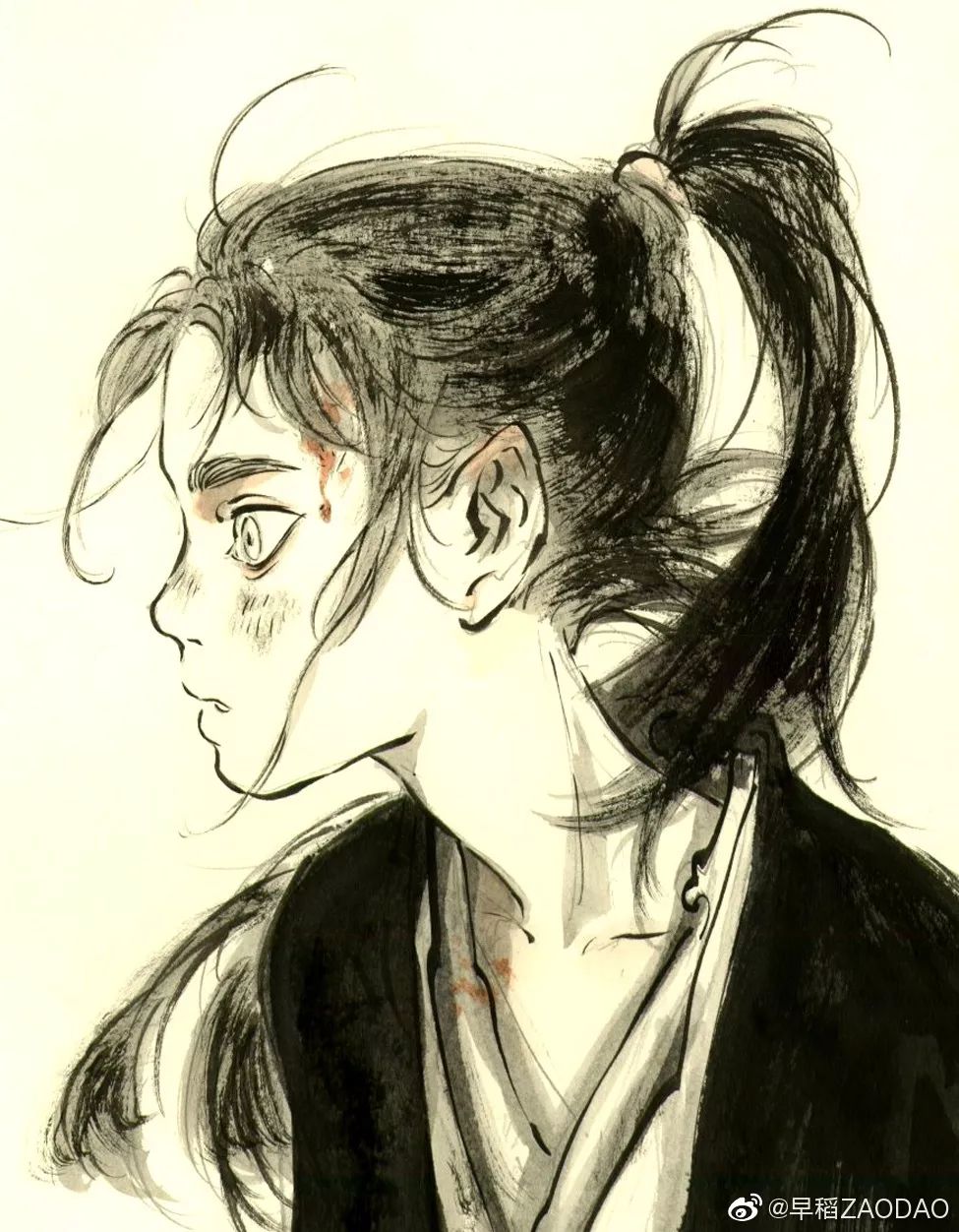 立志于传承中国传统文化国风画风大角虫早稻