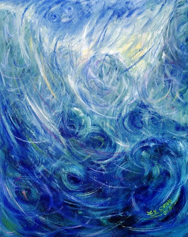 5 cm《松果风情》 pinecone romance 72×60 cm《落叶风情》 falling