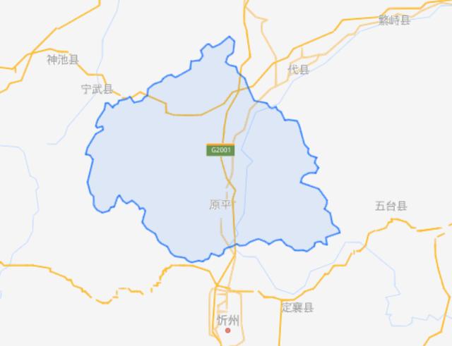 山西省原平市行政地图图片