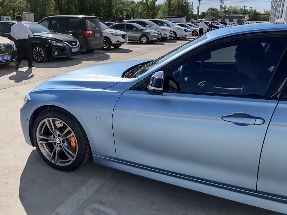 宝马330车身改色钛金迷雾蓝rg瑞集改色膜北京朝阳加盟店出品