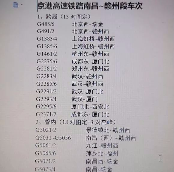 昌贛高鐵車次表來了?可直達北京,上海!
