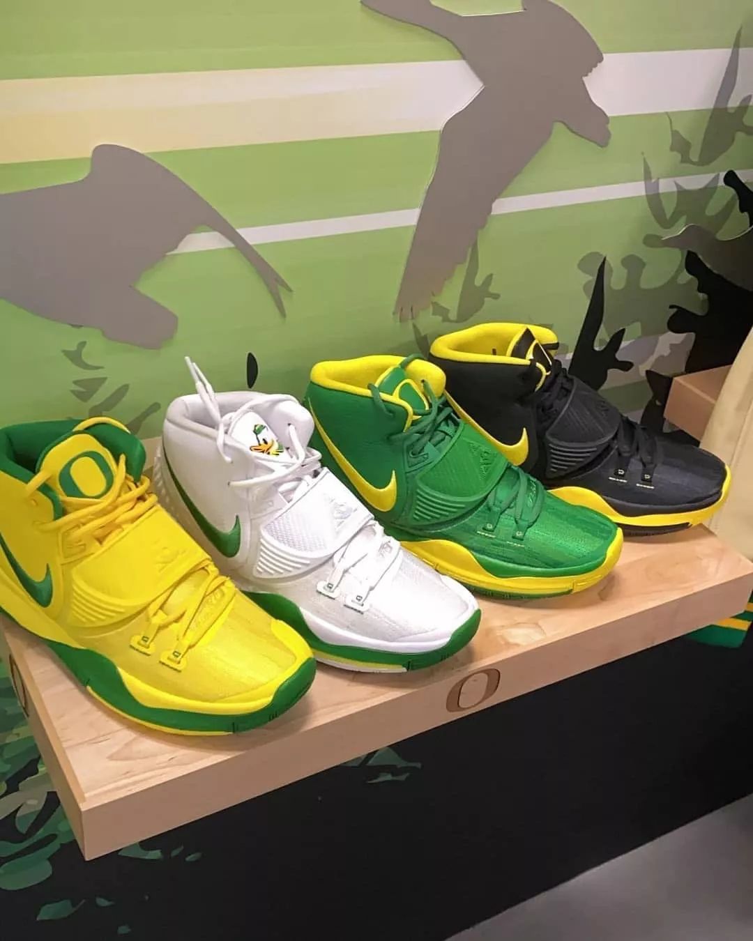 约内斯库晒出四款全新配色nike kyrie 6 pe「oregon ducks」©joe