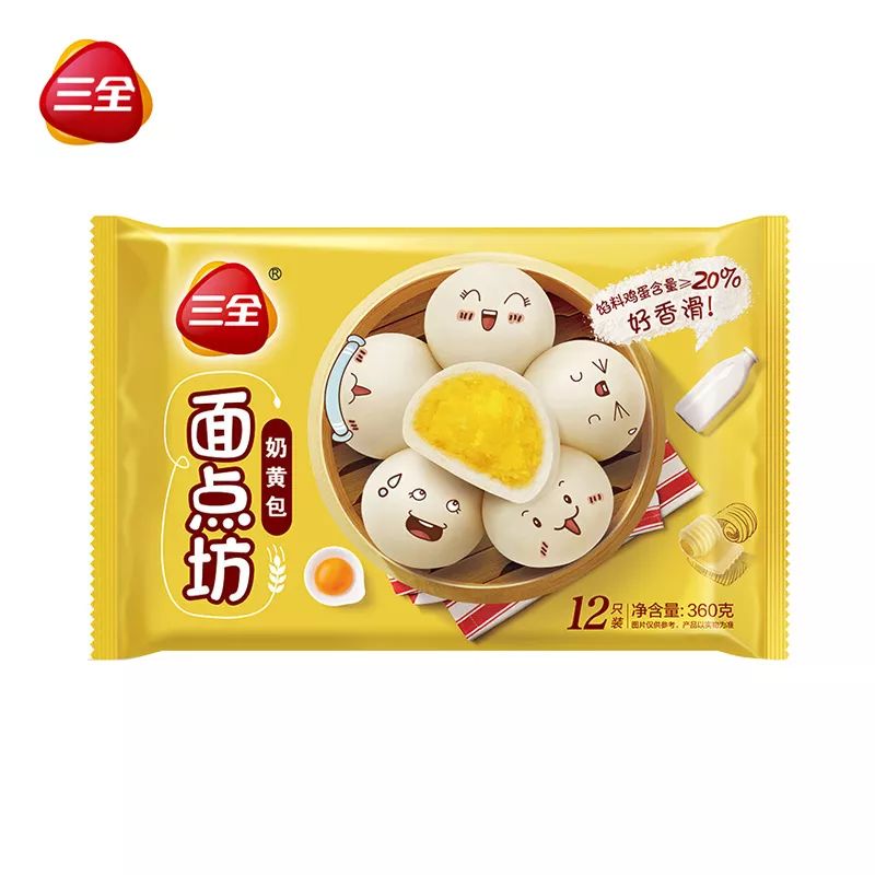 3,三全奶黄包为了满足消费市场对广式面点的消费需求,以三全,乐肴居