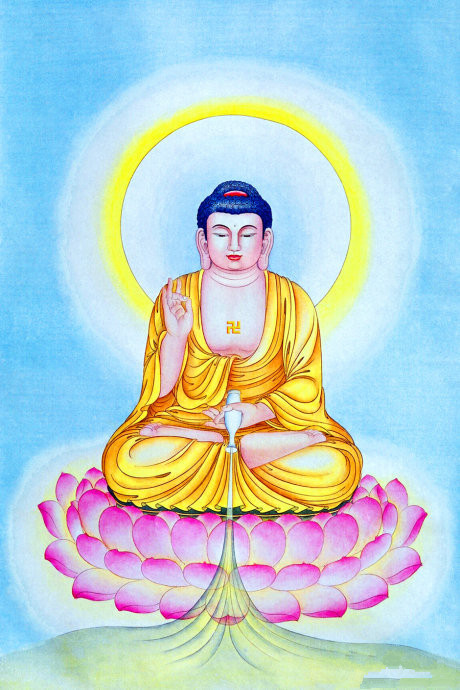 南无现无愚佛,北方鼓音世界之现无愚佛,顶礼此佛可消除二大劫之罪障.