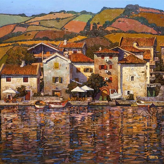 他的油画厚重精细且自然太让人喜欢了