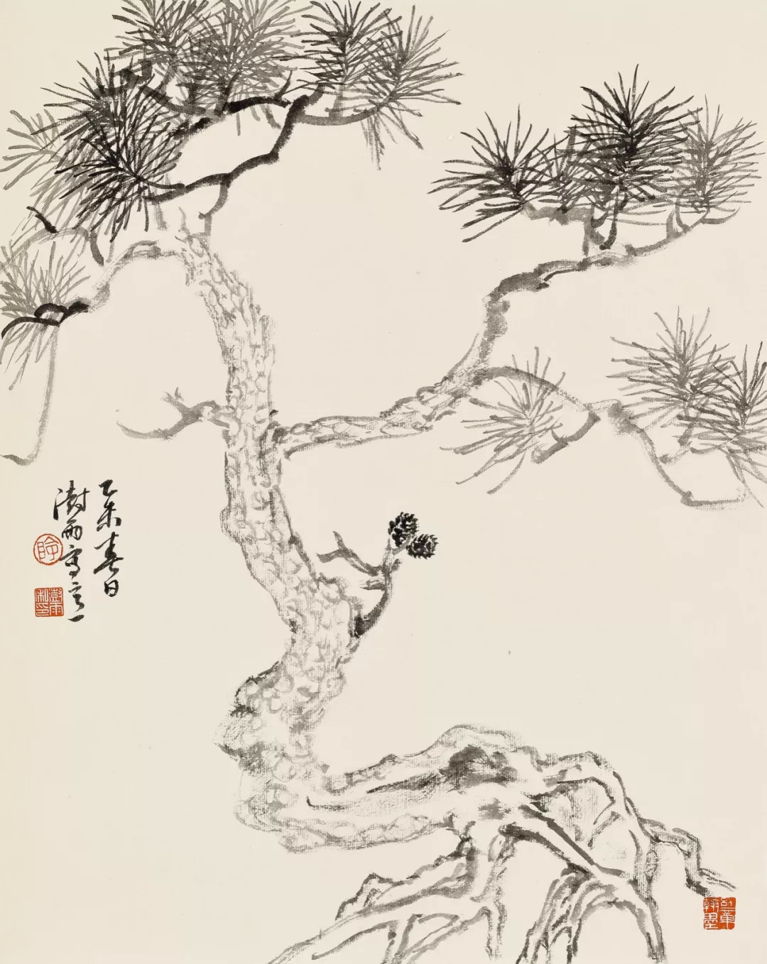 中国画家阴澍雨水墨画作品赏析