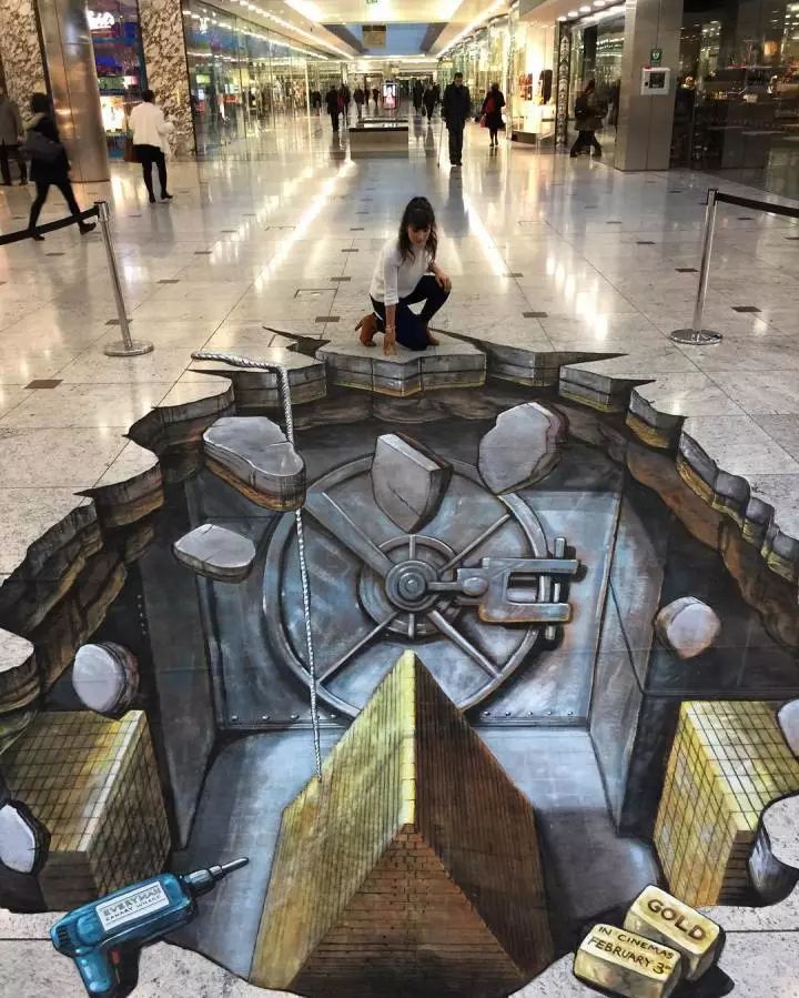 2019年最新3d涂鸦地面出现大洞看到千万不要害怕